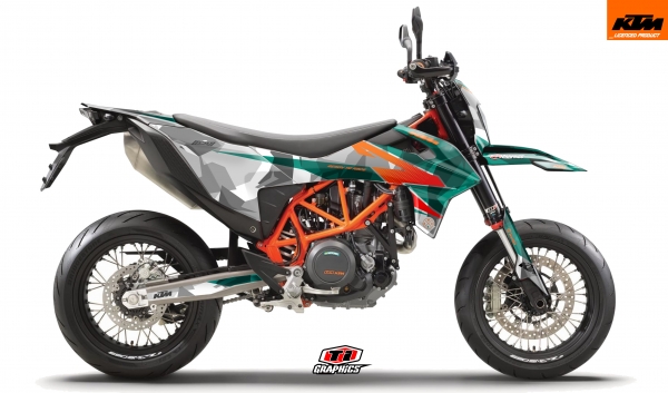 KTM 690 SMC-R Dekor &#039;Camo - Türkis&#039;
