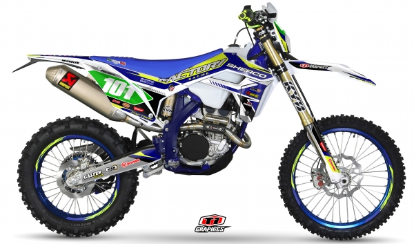 Sherco FSE Dekor &#039;DSG1 blau-gelb&#039;