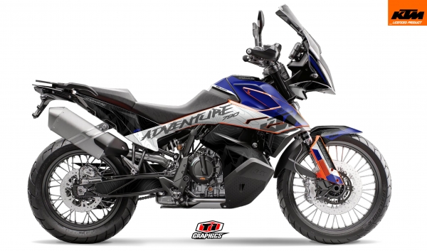 KTM 790 Adventure Dekor &#039;Highlines Blue&#039;