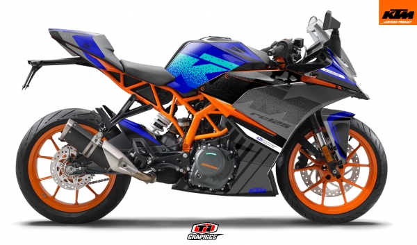 KTM RC 125 / 390 Dekor &#039;Square - Blau&#039;