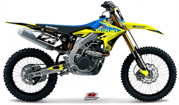 Suzuki RM-Z Dekor &#039;DSG1 Gelb-Blau&#039;